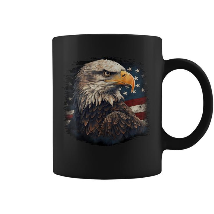 Bald Eagle Us American Flag 4Th Of July Proud Patriotic Coffee Mug