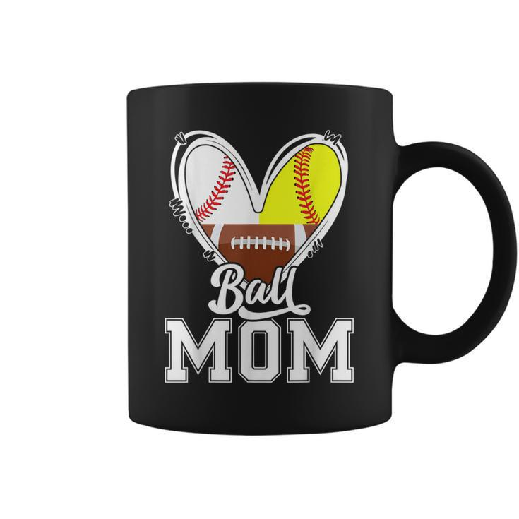 Ball Mom Baseball Football Softball Mom Coffee Mug