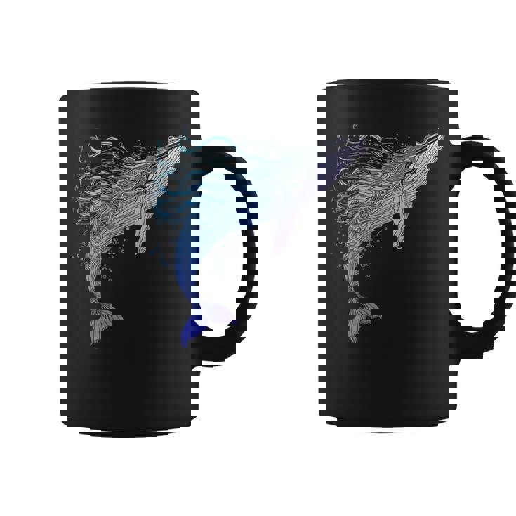 Ballena Azul Amante De La Ballena Jorobada Cuello Taza de café