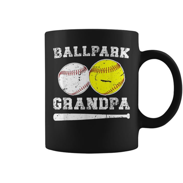 Ballpark Grandpa Softball Baseball Grandpa Of Ballers Coffee Mug