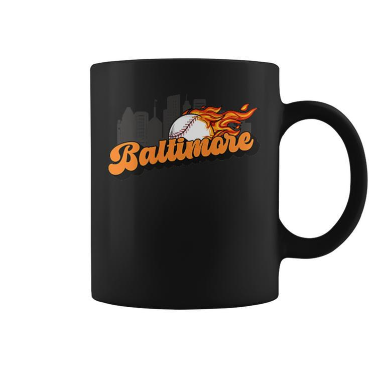 Baltimore Baseball Vintage Player Retro Baseball Lover Coffee Mug