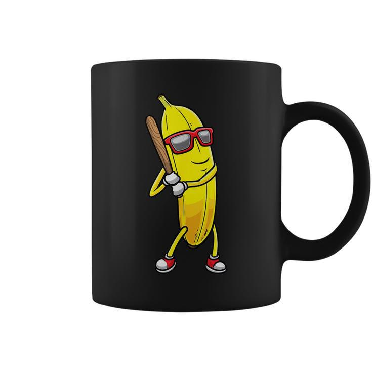 Banana Playing Baseball Fruit Lover Baseball Player Coffee Mug