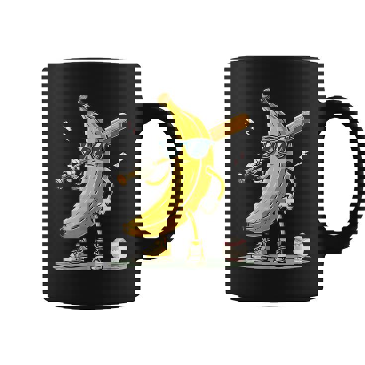Banana Playing Baseball Baseball Game Lover Humorous Coffee Mug