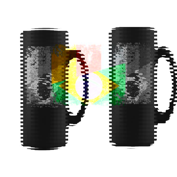 Banderas De Alemania Brasil Raíces Alemanas Mitad Brasileñasintage Taza de café