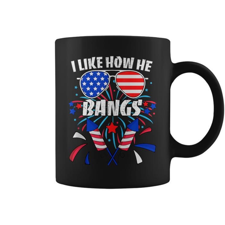 I Like How He Bangs 4Th Of July Matching Couple Coffee Mug