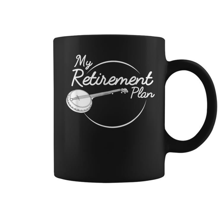 Banjo Retirement Plan Bluegrass Guitar Instrument Coffee Mug