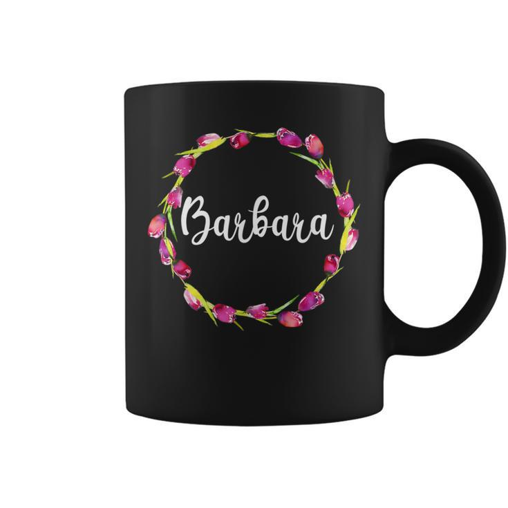 Barbara Name For Tulip Wreath Coffee Mug