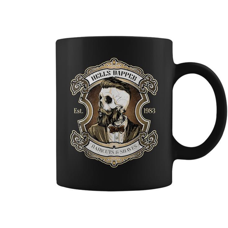 Barber Hells Skull Haircuts Shaves For Hipster Barber Coffee Mug