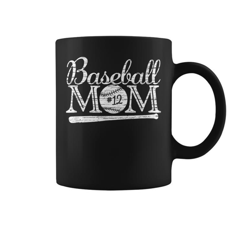 Baseball 12 Jersey Mom Favorite Player Mother's Day Coffee Mug