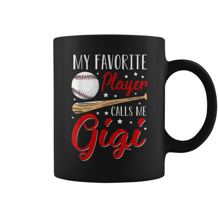 Baseball My Favorite Player Calls Me Gigi Heart Grandma Coffee Mug
