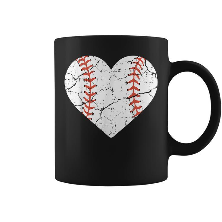 Baseball Heart Sports Player Coach Fan Girls Coffee Mug