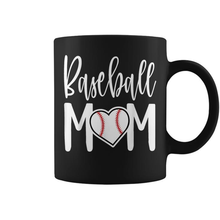 Baseball Mom Heart For Sports Moms Coffee Mug