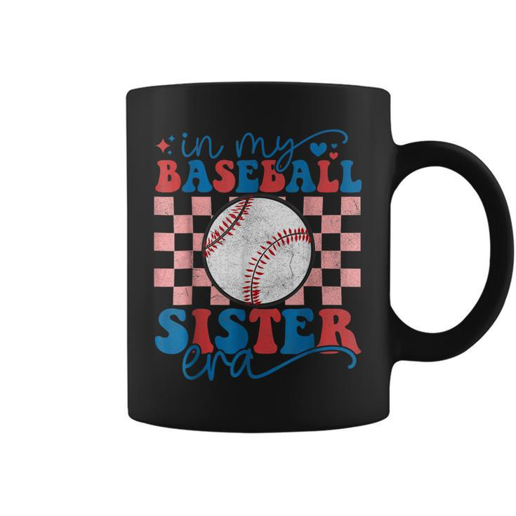 In My Baseball Sister Era Retro Vintage Baseball Sister Coffee Mug