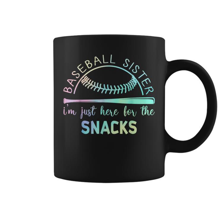 Baseball Sister I'm Just Here For The Snack Baseball Coffee Mug