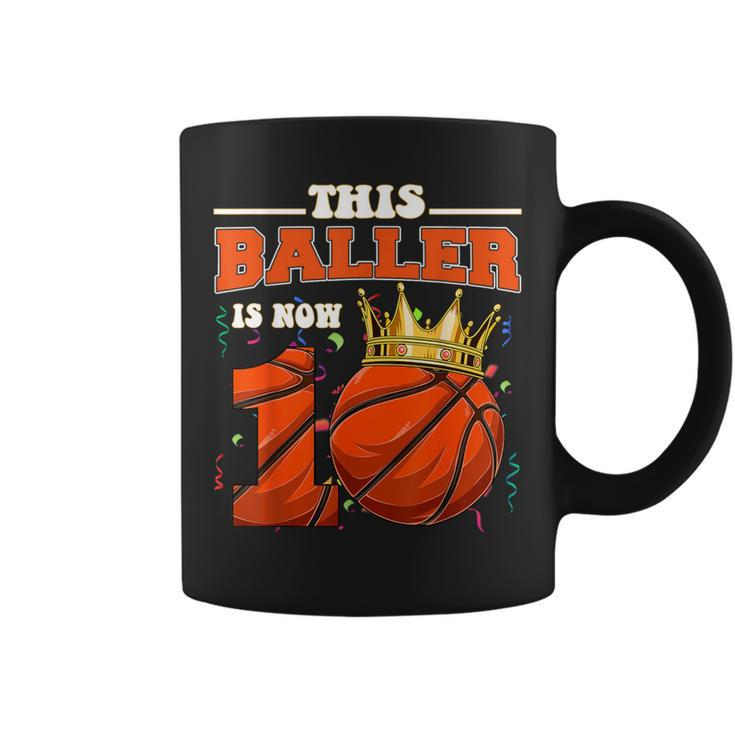Basketball 10Th Birthday Girl Boy Bball 10 Years Old Coffee Mug