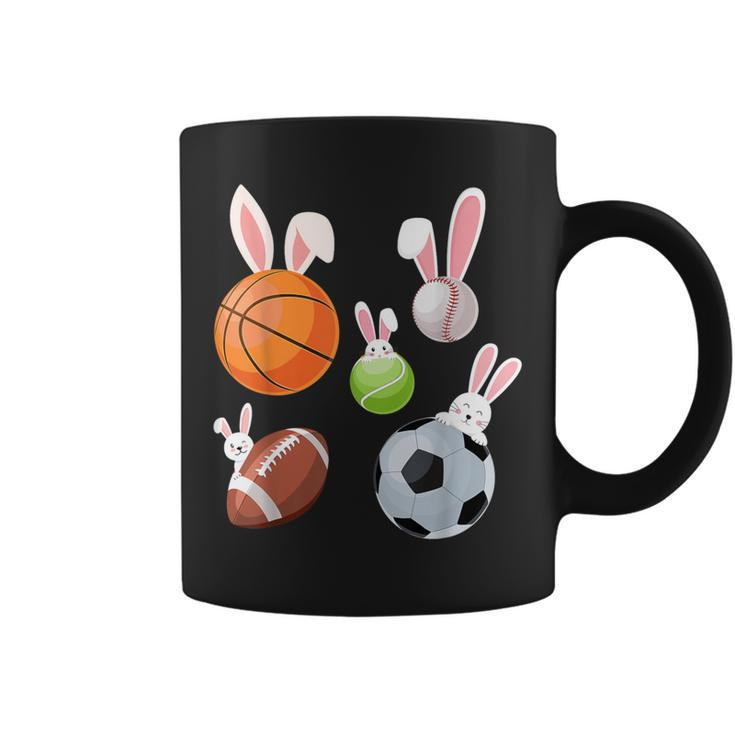 Basketball Baseball Football Soccer Sports Easter Bunny Coffee Mug
