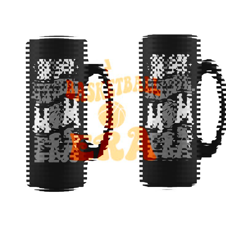 In My Basketball Mom Era Cute Groovy Basketball Coffee Mug