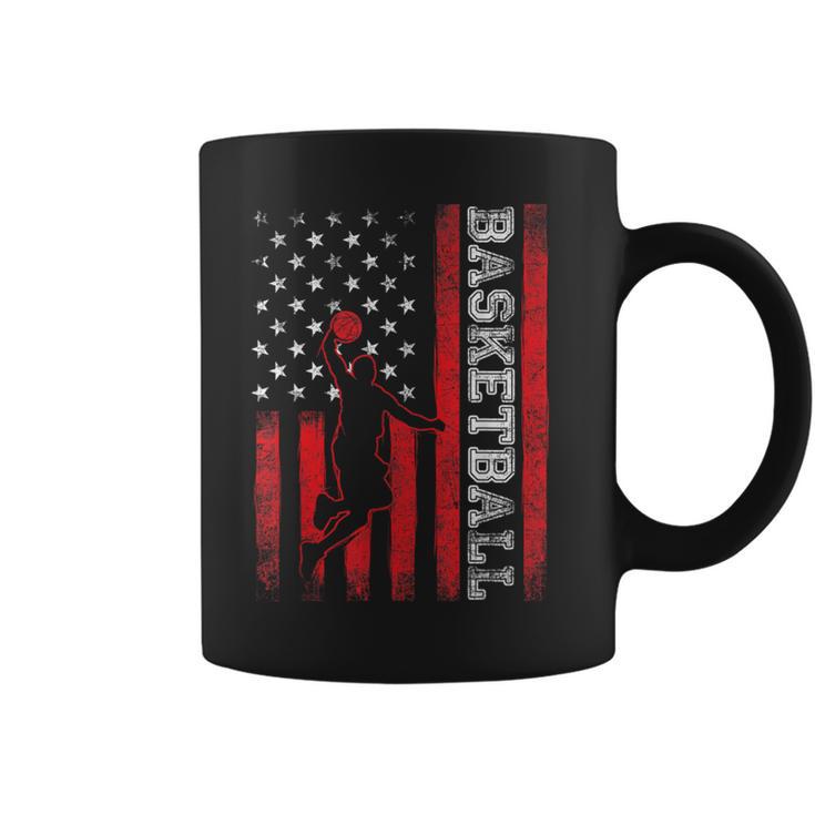 Basketball Usa American Flag Sports Lover Athlete Coffee Mug