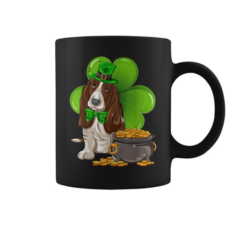 Basset Hound Dog Irish Leprechaun Saint St Patrick Day Coffee Mug