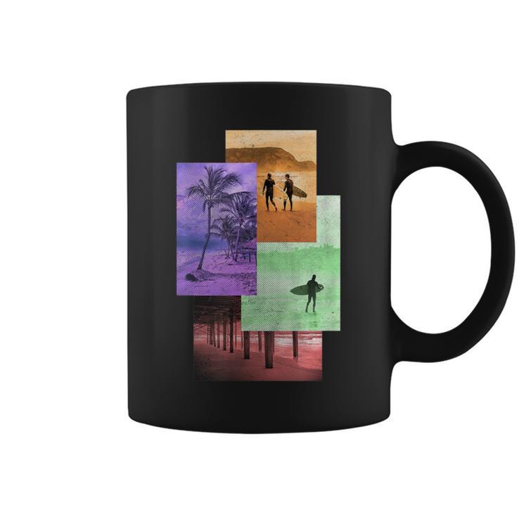 Beach Scene Surfing Ocean Coffee Mug