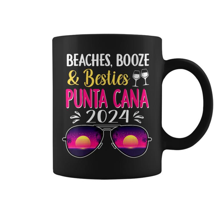 Beaches Booze Besties Punta Cana 2024 Vacation Spring Break Coffee Mug