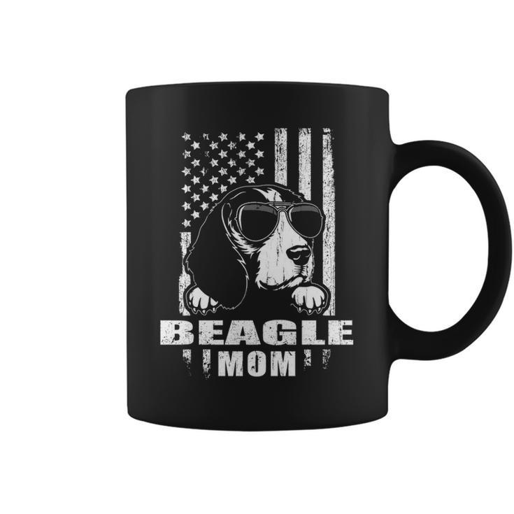 Beagle Mom Cool Vintage Retro Proud American Coffee Mug