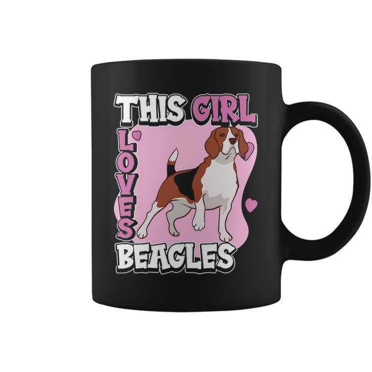 Beagle Quote This Girl Loves Beagles Coffee Mug