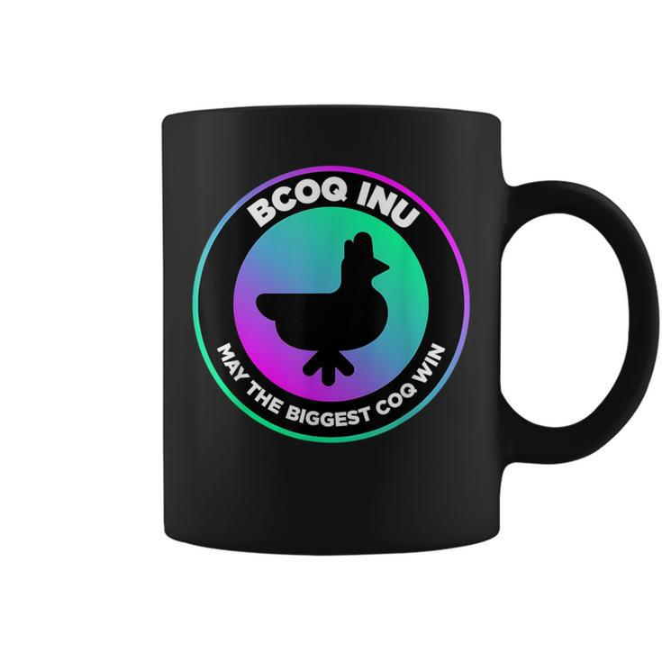 Beautiful Black Coq Inu Silhouette Cryptocurrency Coffee Mug
