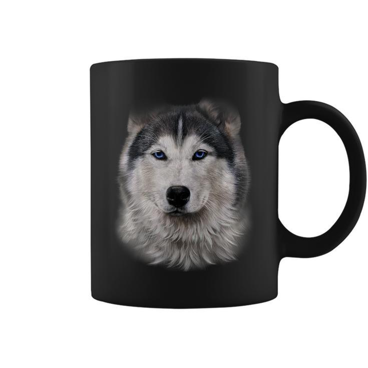 Beautiful Siberian Husky Dog Face Coffee Mug