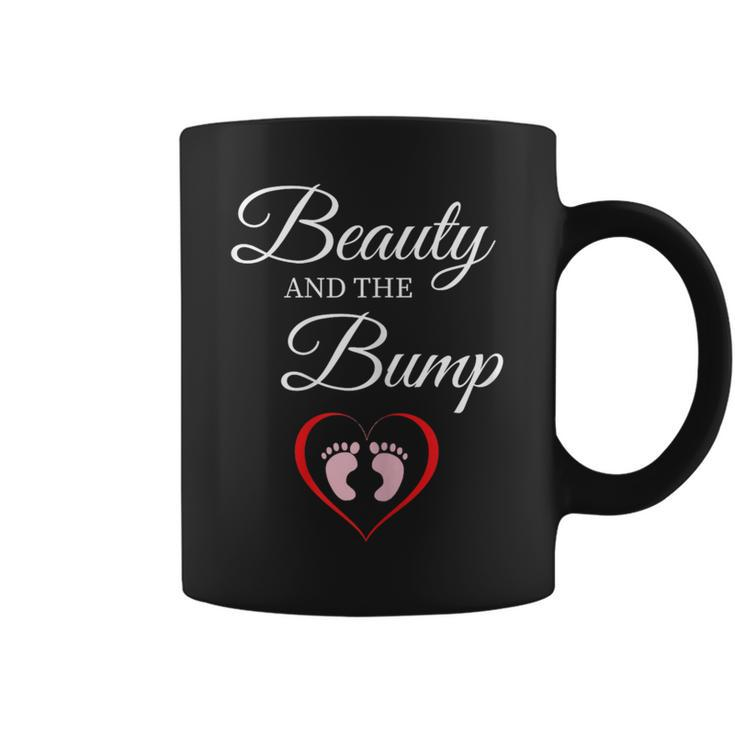 Beauty And The Bump T Girl Cute Pregnancy Announcement Coffee Mug