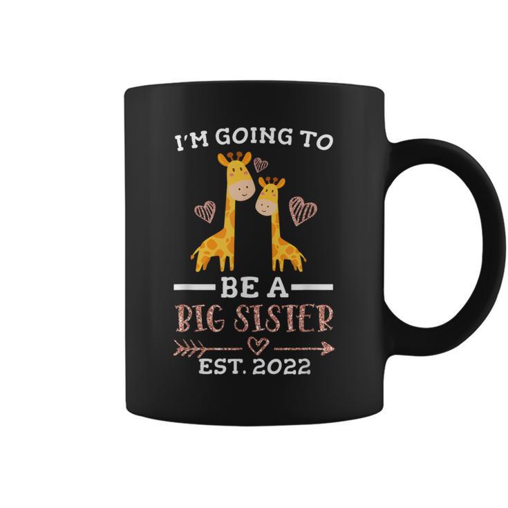 Become Big Sister 2022 Giraffe Coffee Mug