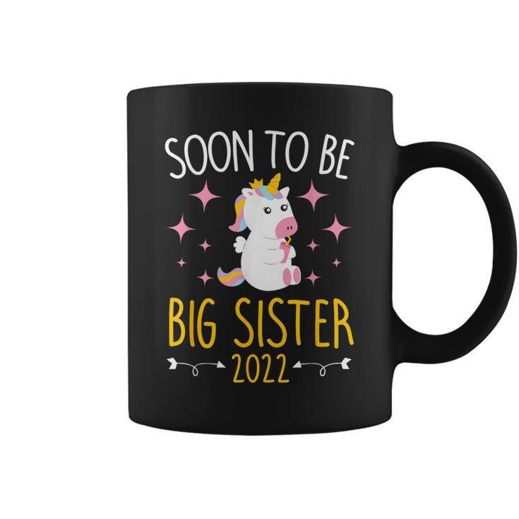 Become Big Sister 2022 Unicorn Coffee Mug