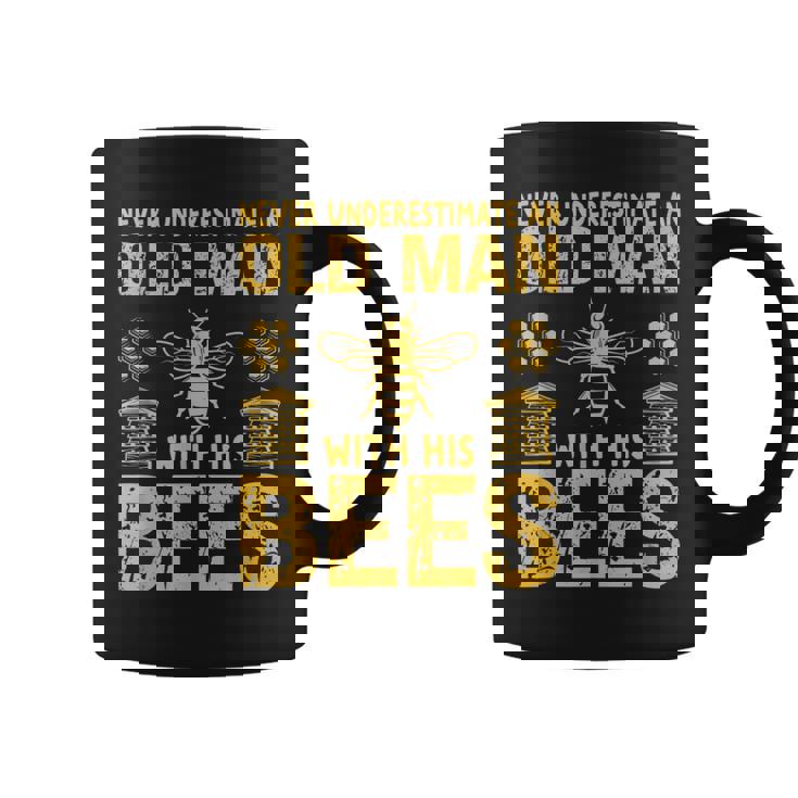 Beekeeping Never Underestimate An Old Man With His Bees Coffee Mug