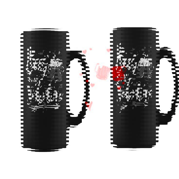 Beer Is My Valentine Day Drunk Cupid Drinking Heart Coffee Mug