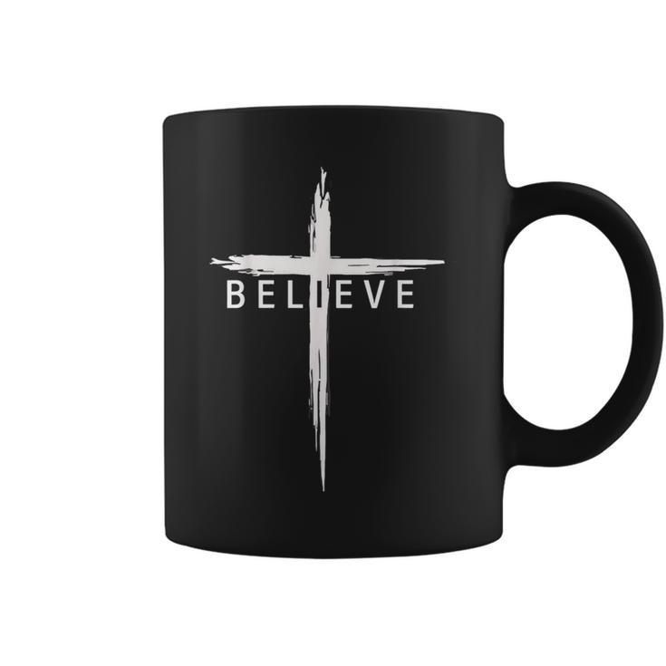 Believe Christian Cross Jesus Christ Christians Women Coffee Mug