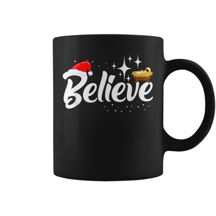 Believe Christmas Jesus Christmas Coffee Mug