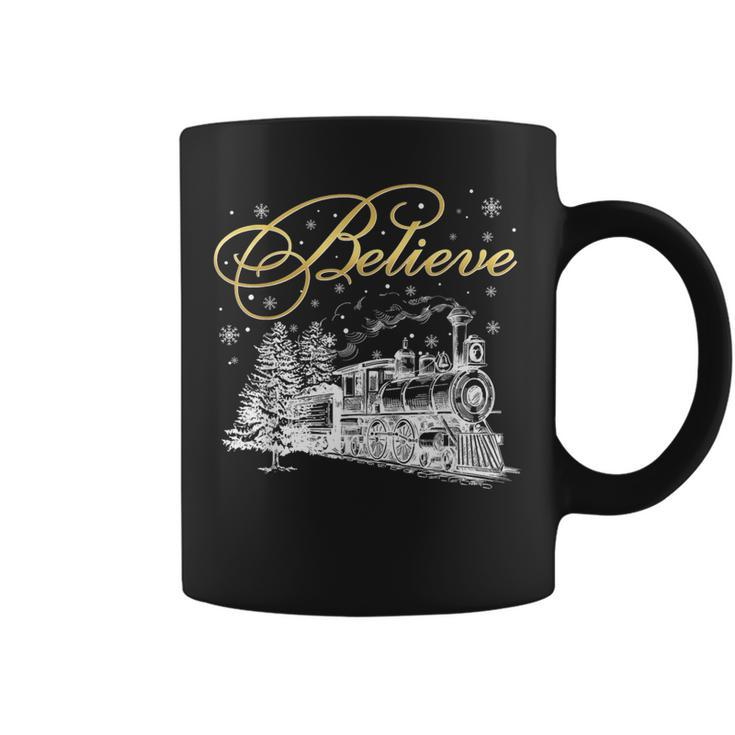 Believe Christmas North Pole Polar Express All Abroad Family Coffee Mug