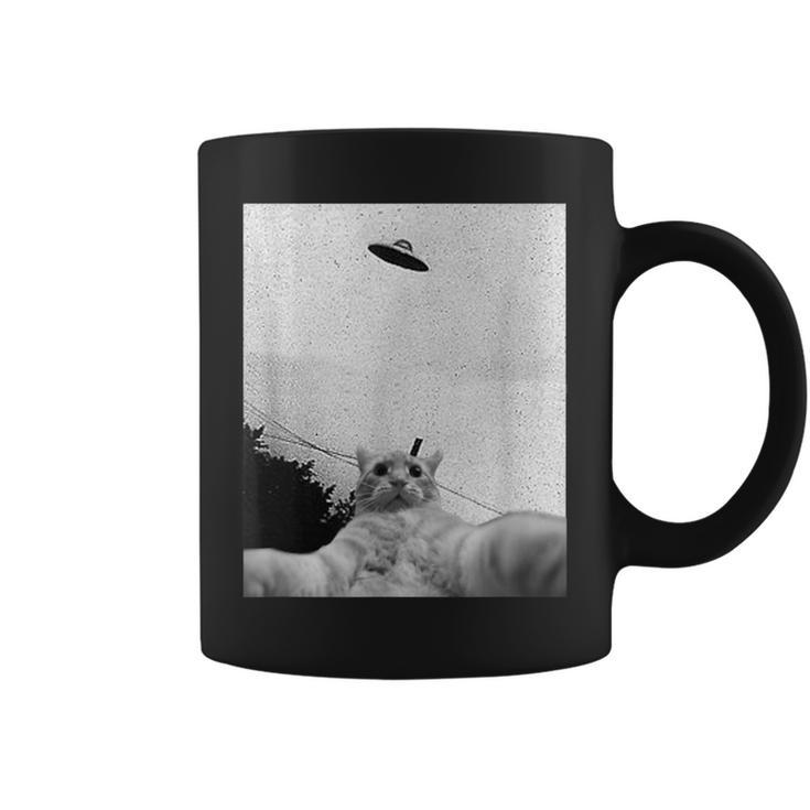 Believe Dat Aliens Ufo Dat Ufo Ufo Cat Selfie Coffee Mug