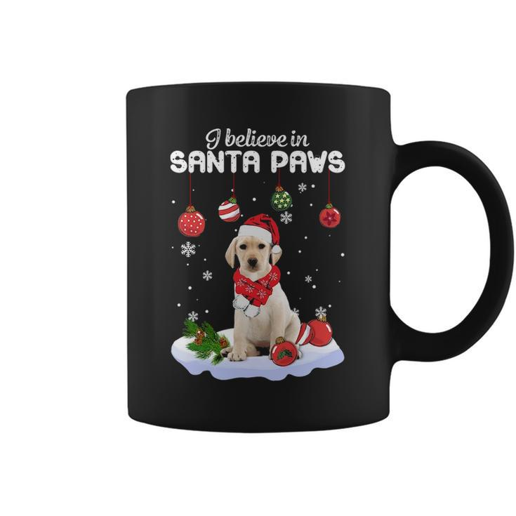 I Believe In Santa Paws Yellow Labrador Coffee Mug