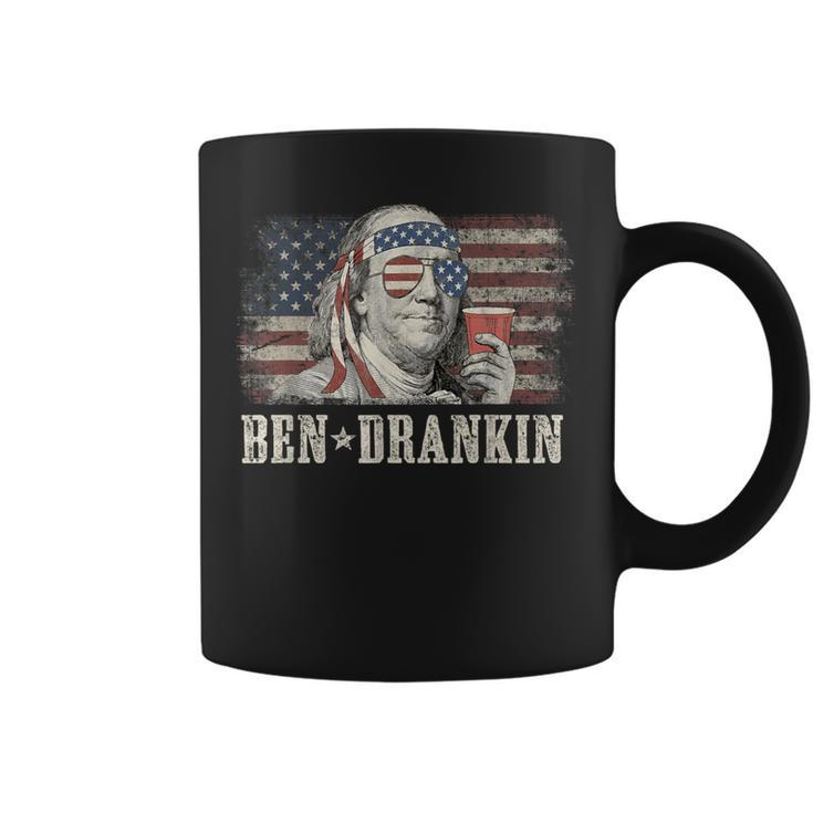 Ben Drankin Beer 4Th Of July Vintage Flag Coffee Mug