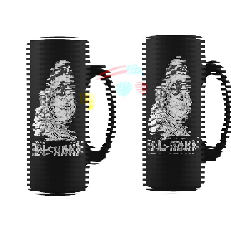 Ben Drankin Benjamin Franklin Drinking Beer 4Th Of July Coffee Mug