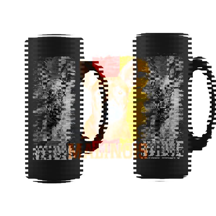 Berger Malinois Belgian Malinois Avec Drapeau Grunge Tasse