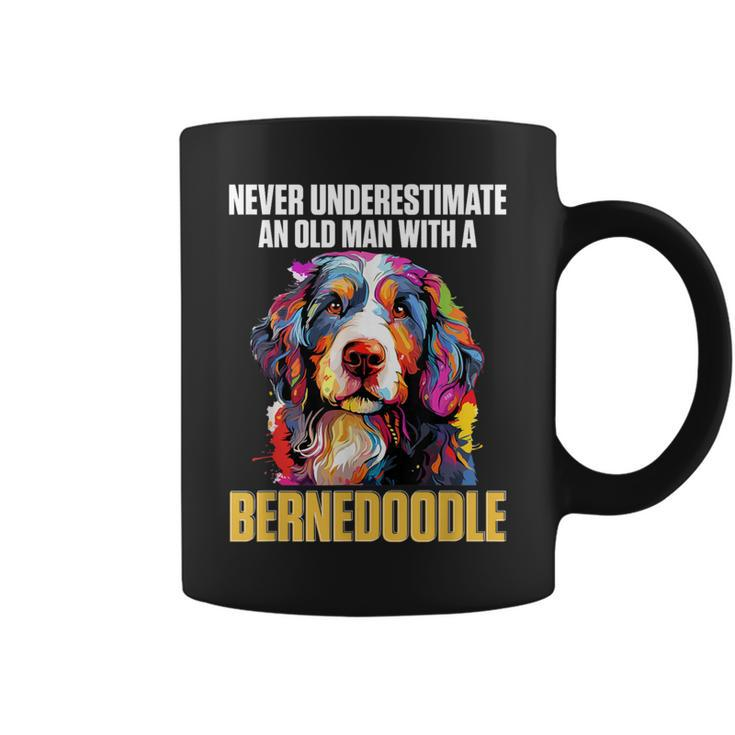 Bernedoodle Dog Breed Pet Never Underestimate A Old Man Coffee Mug