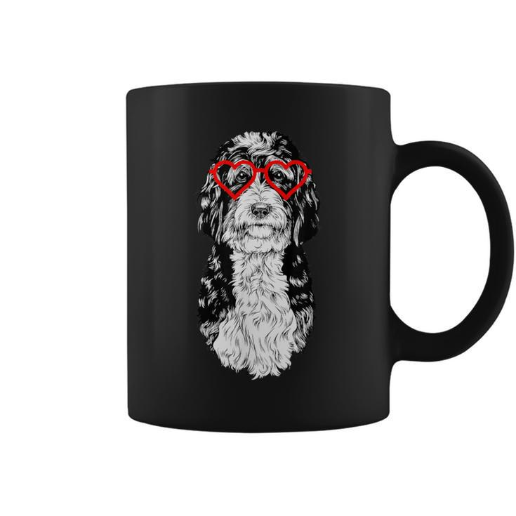 Bernedoodle Valentines Day Doodle Dog Mom Dog Lover Coffee Mug