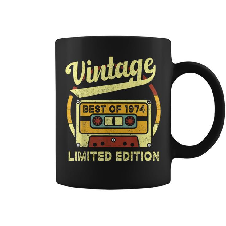 Best Of 1974 50Th Birthday Retro Vintage Cassette Tape Coffee Mug