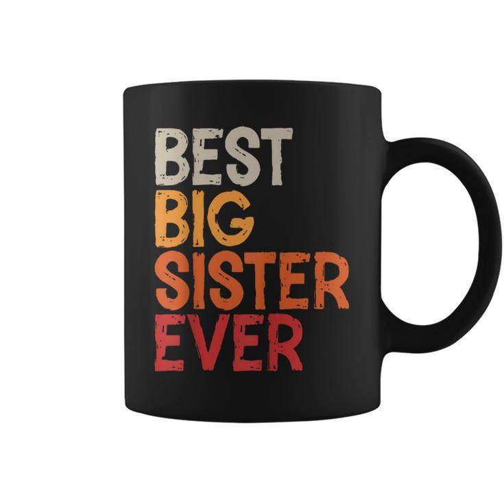 Best Big Sister Ever Sibling Vintage Distressed Big Sister Coffee Mug