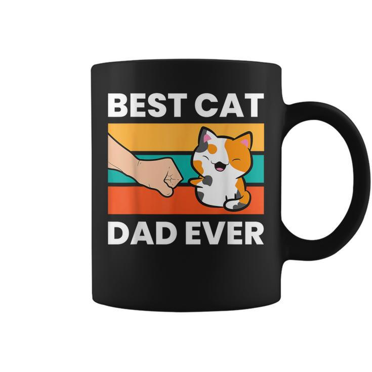 Best Cat Dad Ever Papa Calico Cat Coffee Mug
