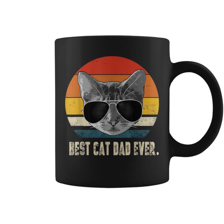 Best Cat Dad Ever Vintage Retro Cat Daddy Cat Father Coffee Mug