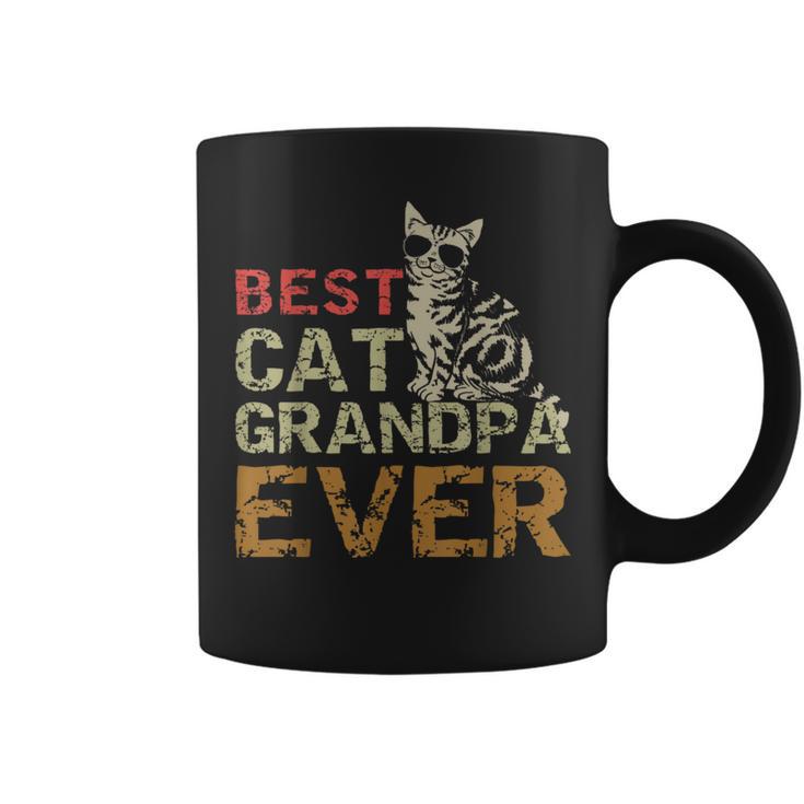 Best Cat Grandpa Ever Cat Kitty Lover Retro Style Coffee Mug