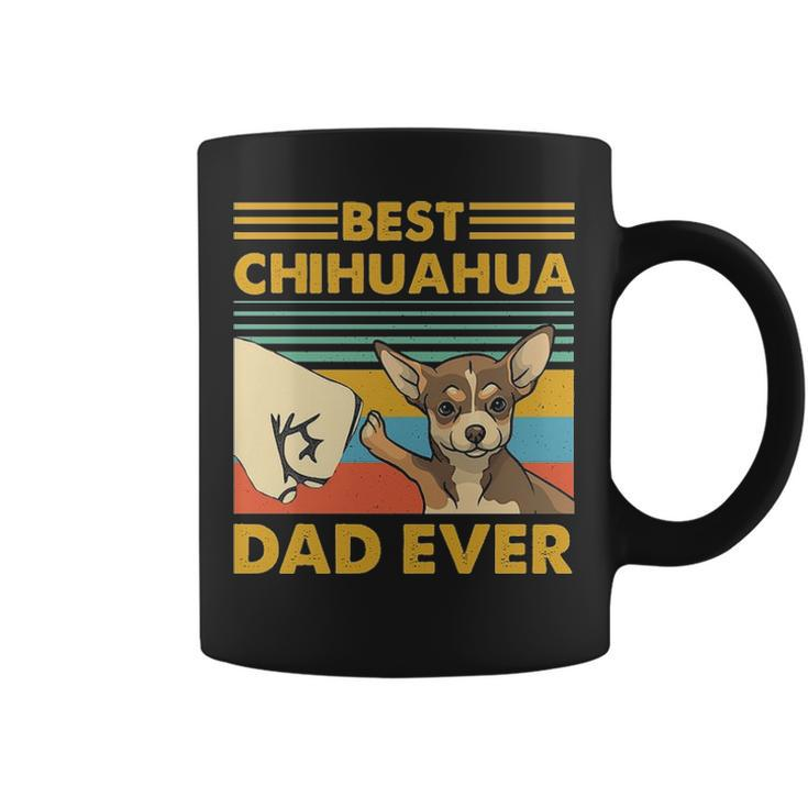 Best Chihuahua Dad Ever Retro Vintage Sunse Coffee Mug